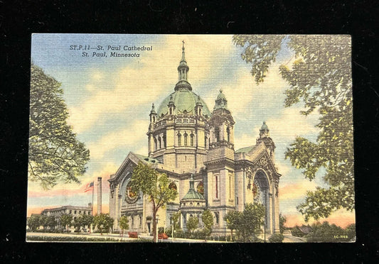 St. Paul Cathedral, St. Paul, Minnesota - Vintage Postcard