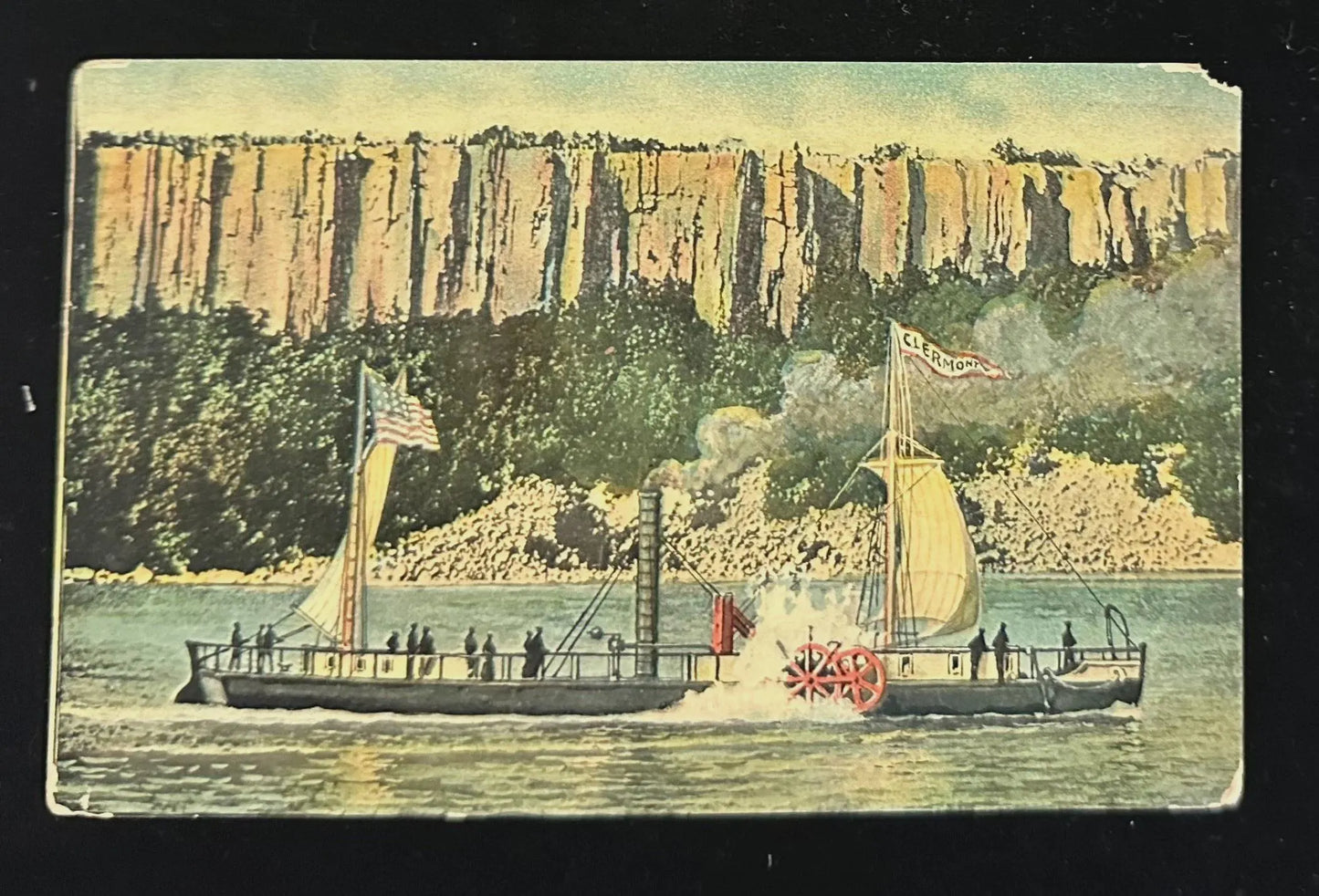 The Clermont, Steamboat on the Hudson River - Vintage Postcard