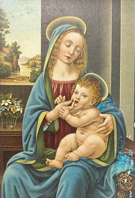 Madonna col divin Figlio - Vintage Postcard