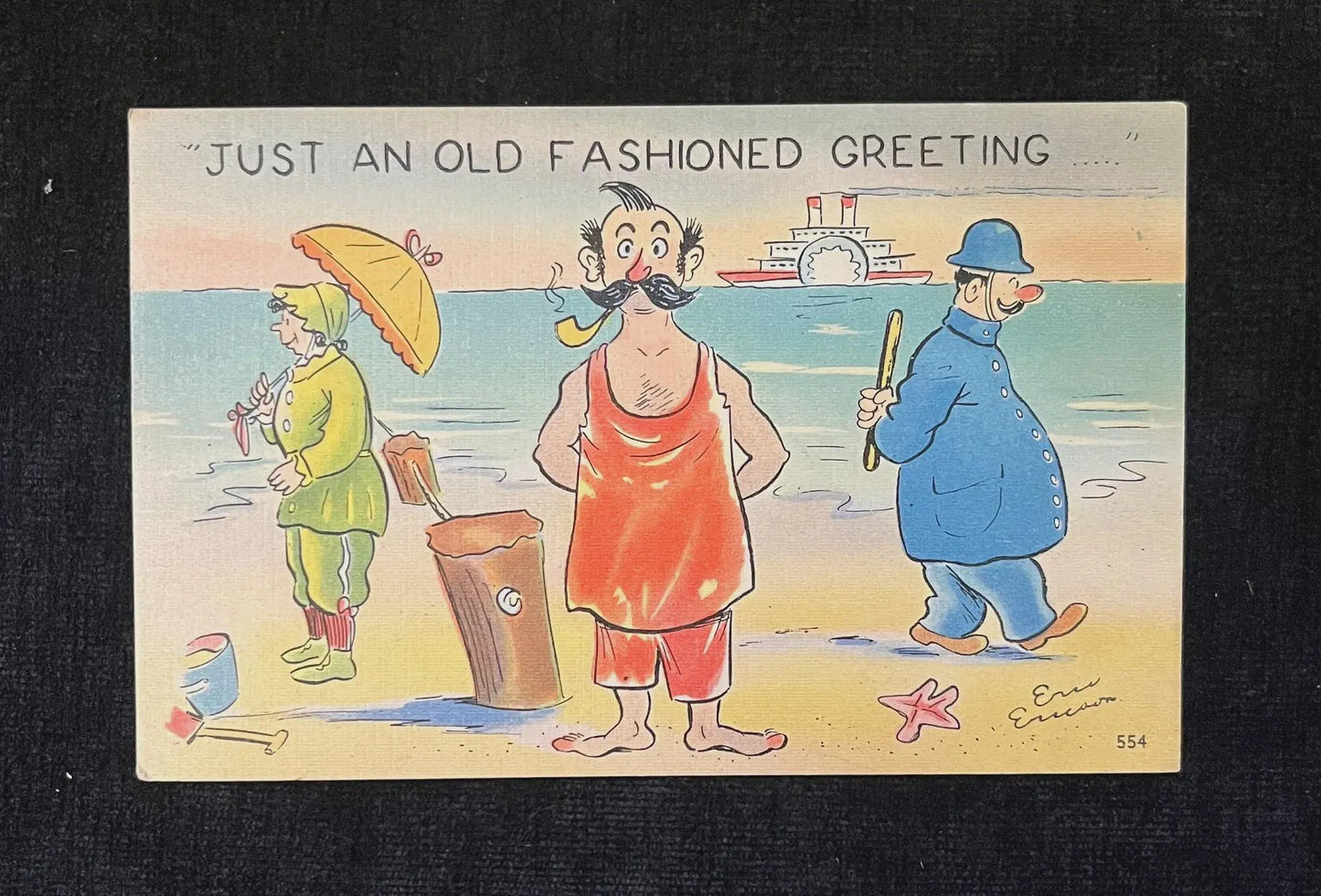 Just An Old Fashioned Greeting... - Vintage Postcard