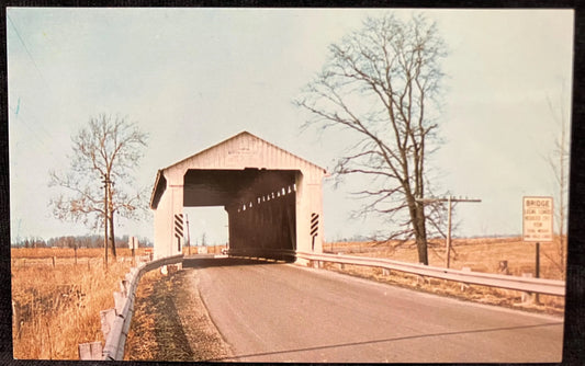 Beckham Covered Bridge in Logan County - Photography: William D. Smith - Vintage Covered Bridge Postcard