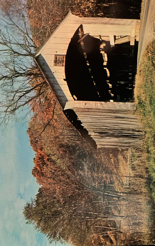 Licking County #4 Bridge in Eden-Mary Ann Twps. in Ohio - Dunn Bridge or Boy Scouts Bridge - Photo: Alice Dillon - Vintage Bridge Postcard