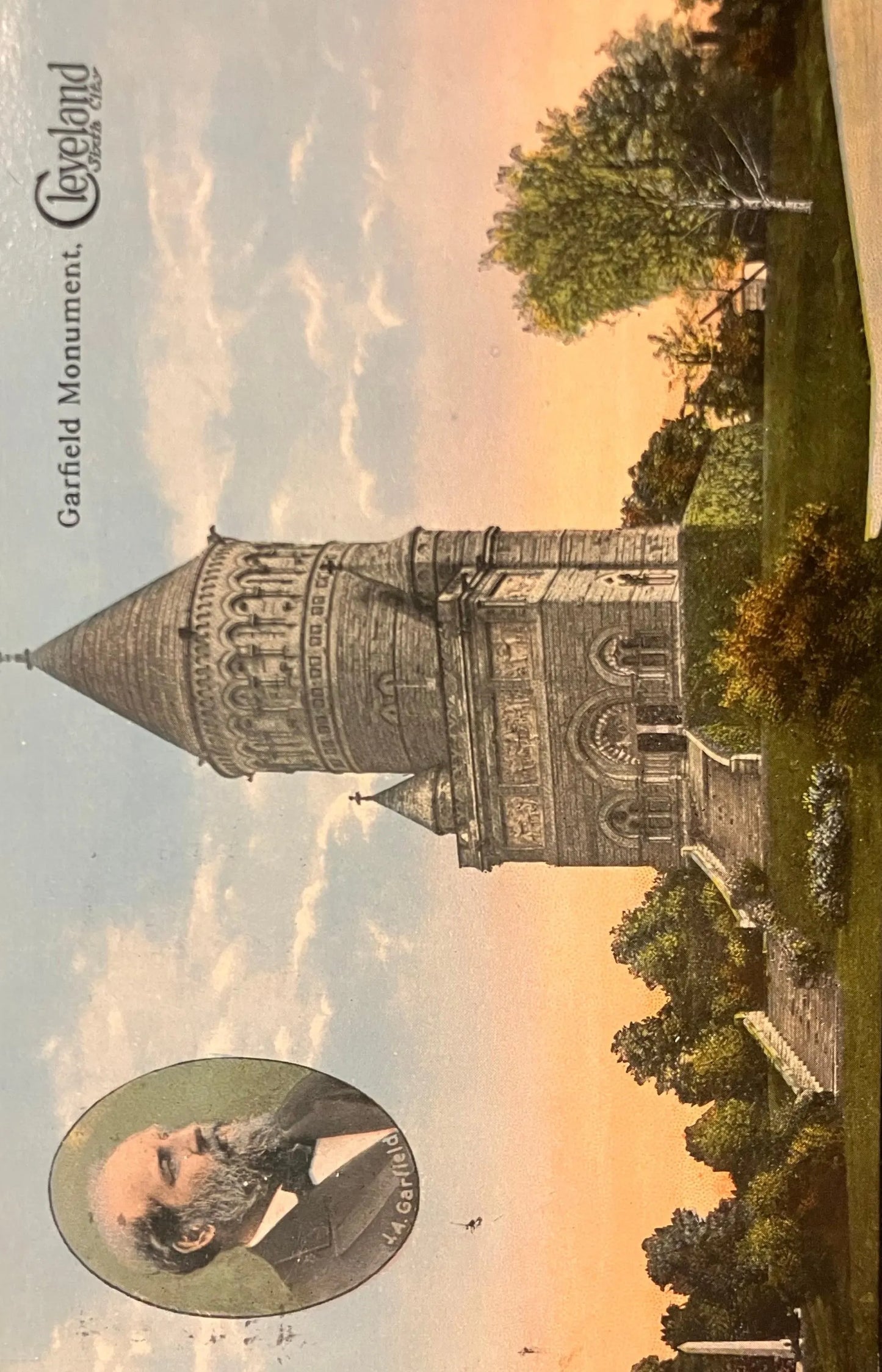 Garfield Monument, Cleveland, Ohio - Vintage Postcard