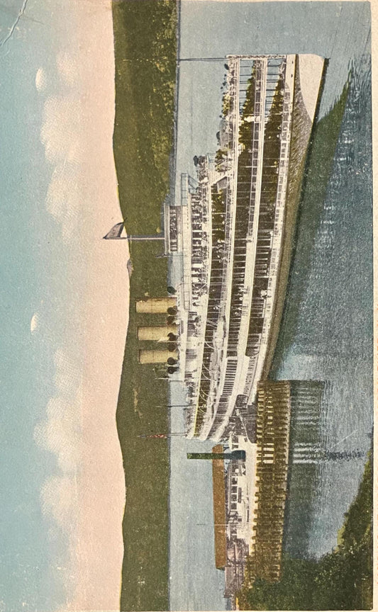 Landing at West Point, Hudson River, New York - Vintage Postcard