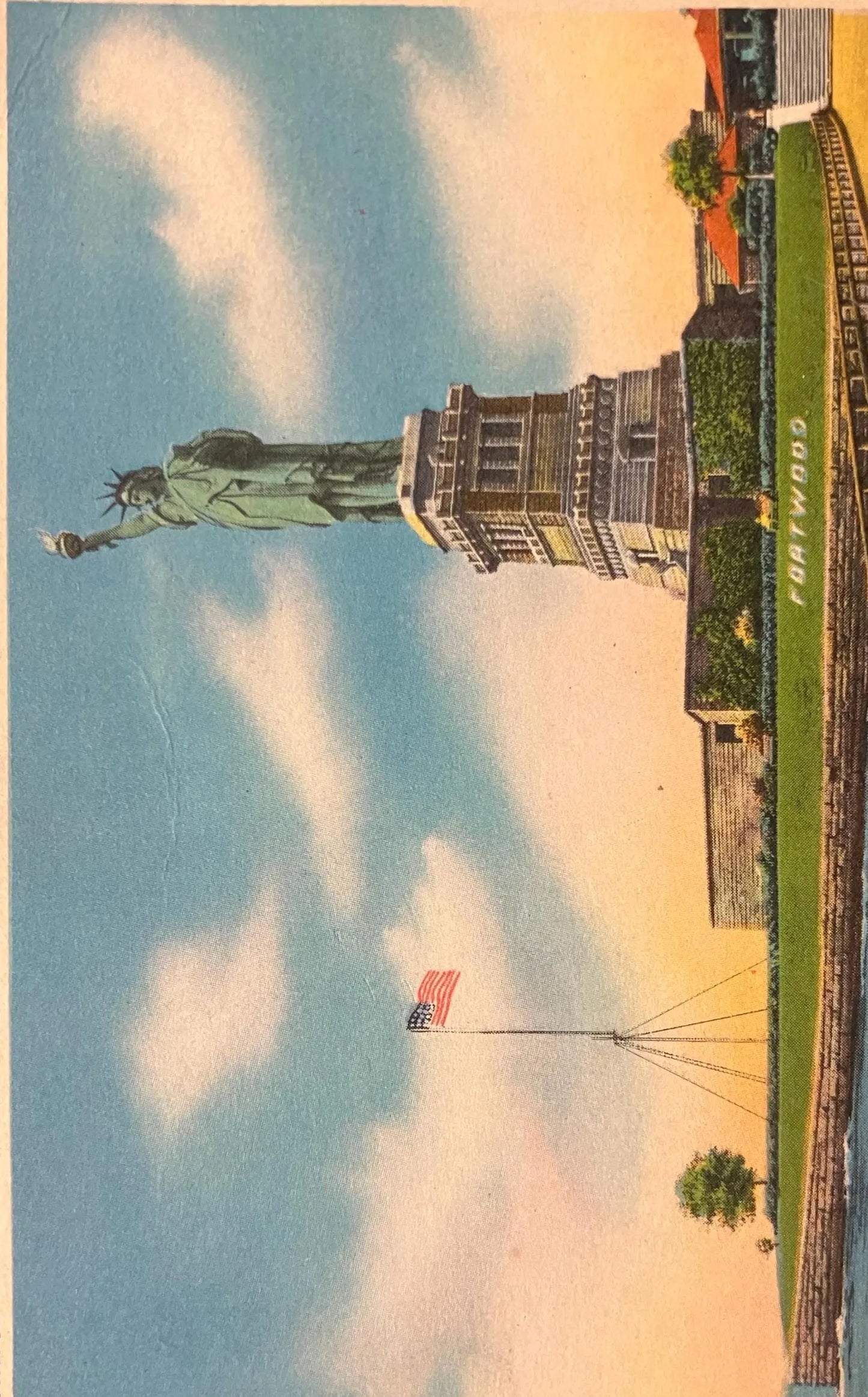 Statue of Liberty - Bedloe’s Island, New York - Vintage Postcard