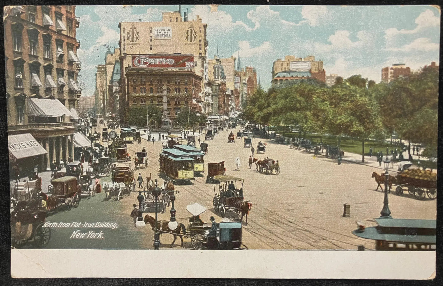 North from Flat-Iron Building, New York - Printed in Germany - Vintage Postcard