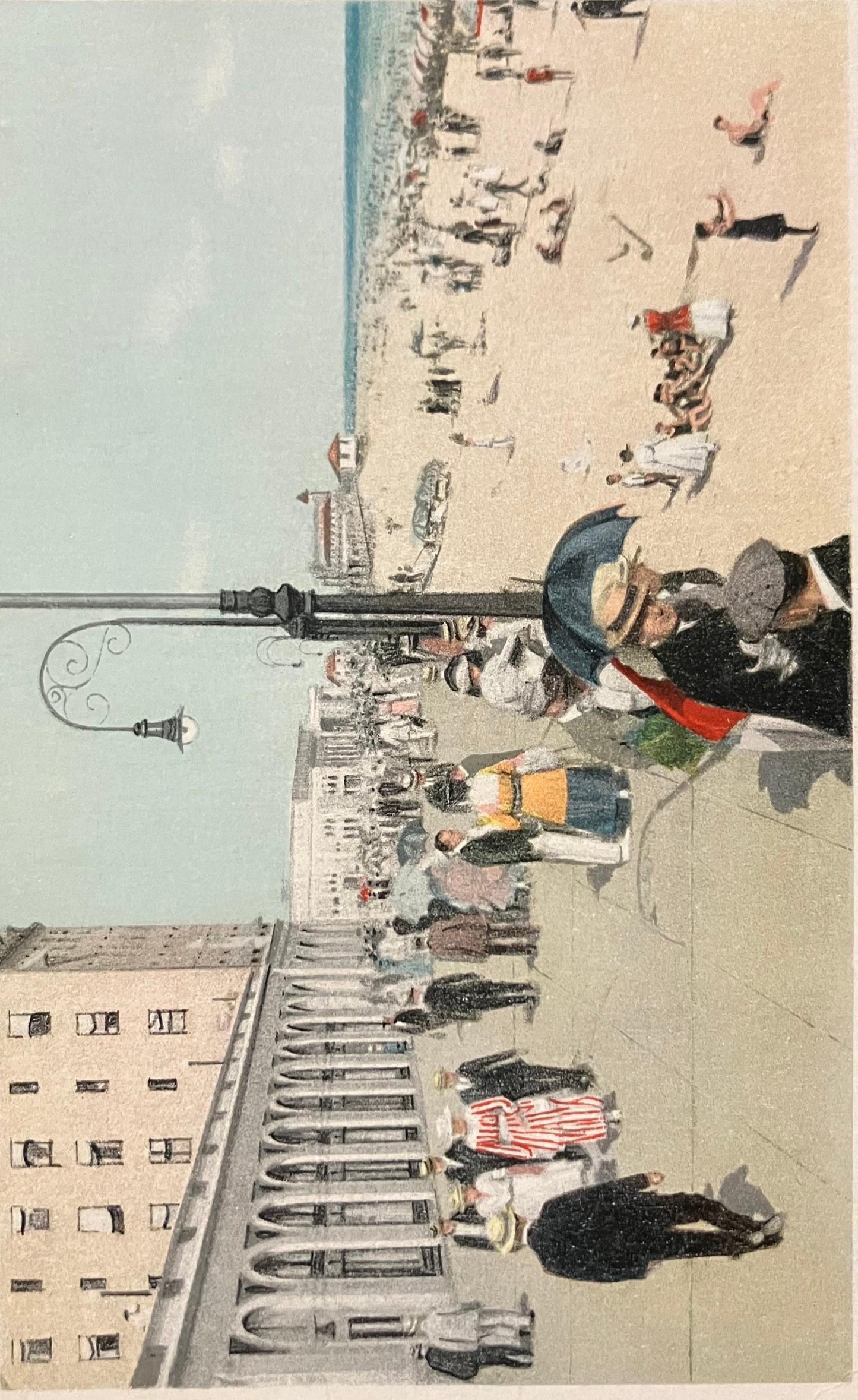 Hotel Nassau and Ocean Promenade, Long Beach, New York - Published by C. W. Fuller - Vintage Beach Postcard