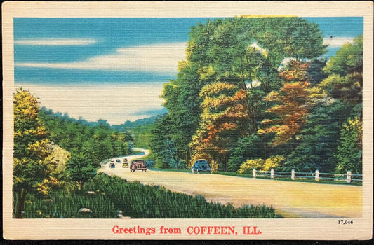 Greetings from Coffeen, Illinois - Vintage Postcard