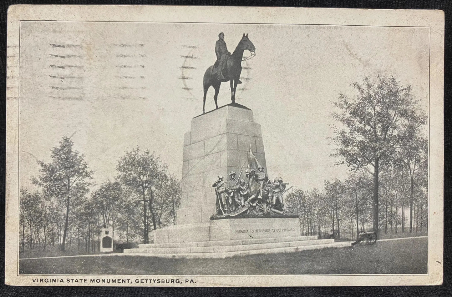 Virginia State Monument, Gettysburg, Pennsylvania - Vintage Postcard