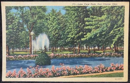 Lake View Park, Port Clinton, Ohio Park - Vintage Park Postcard