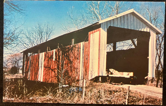 Jon Bright Covered Bridge - Photo by Alice Dillon - Vintage Postcard