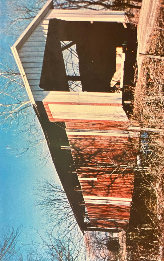 Jon Bright Covered Bridge - Photo by Alice Dillon - Vintage Postcard