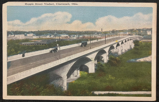 Hopple Street Viaduct, Cincinnati, Ohio - Vintage Bridge Postcard