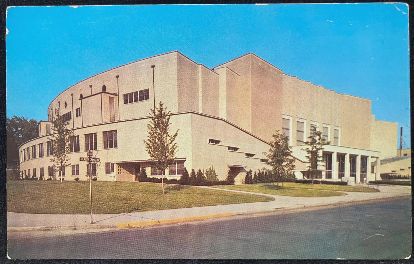 Coliseum at University of Kentucky - Lexington, Kentucky - Ektachrome: Helen O'Brien - Vintage Campus Postcard