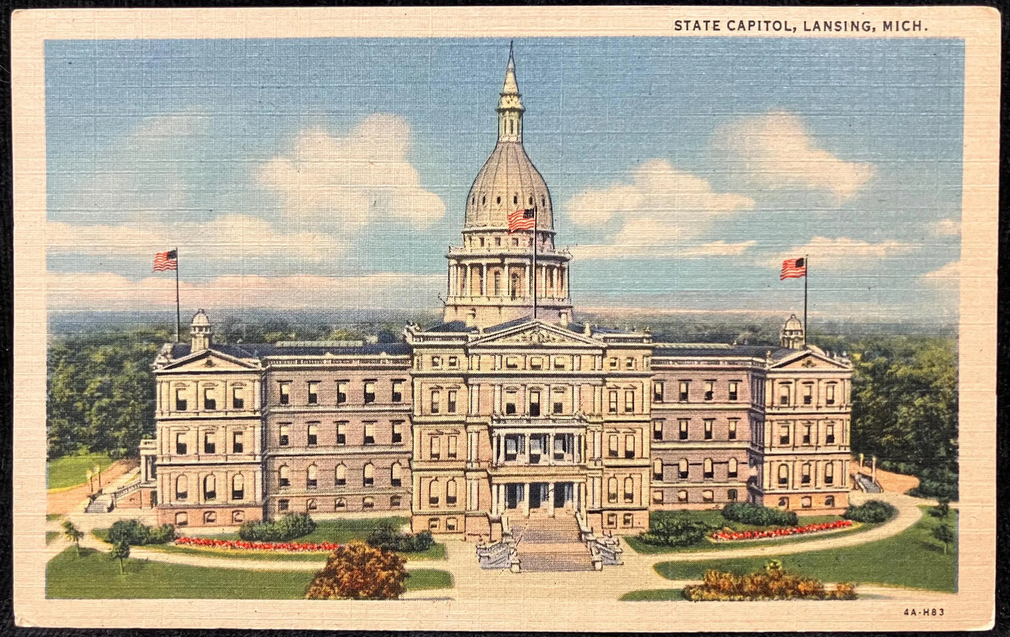 State Capitol, Lansing, Michigan - Vintage Postcard