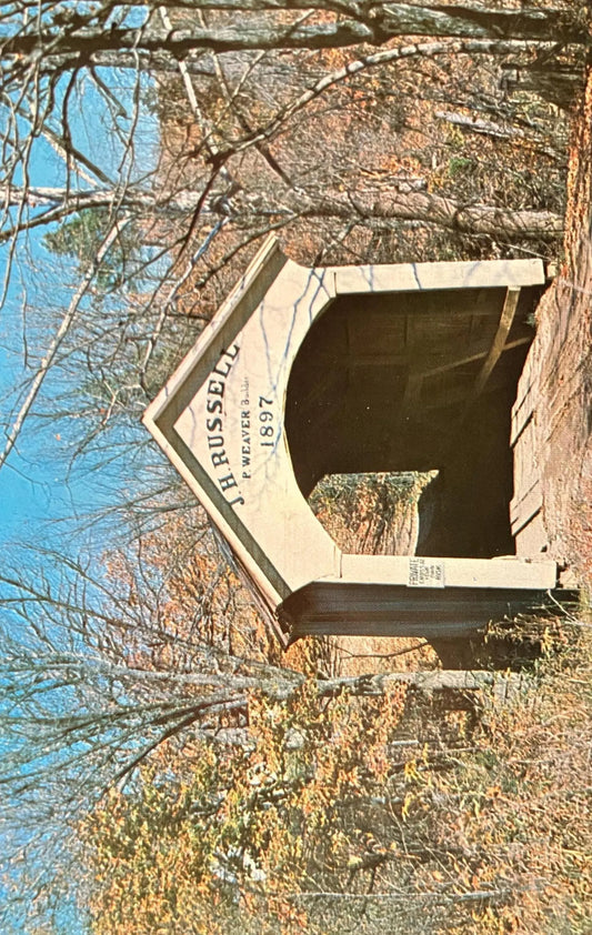 J. H. Russell Bridge - Parke County, Indiana No. 27 - Photo: Mitchell - Vintage Bridge Postcard