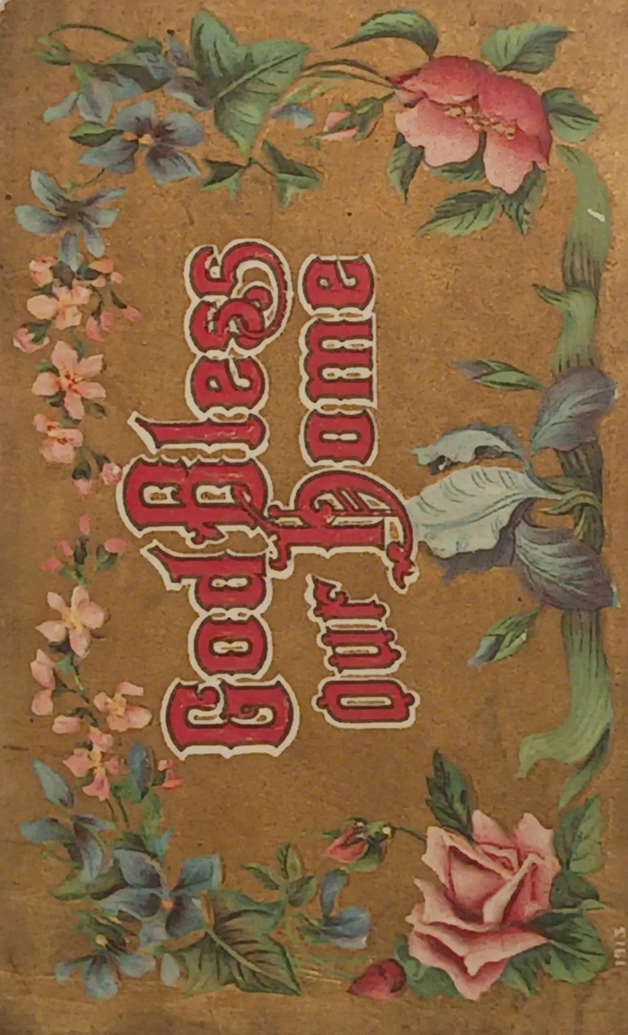 God Bless Our Home - Vintage Postcard form 1913