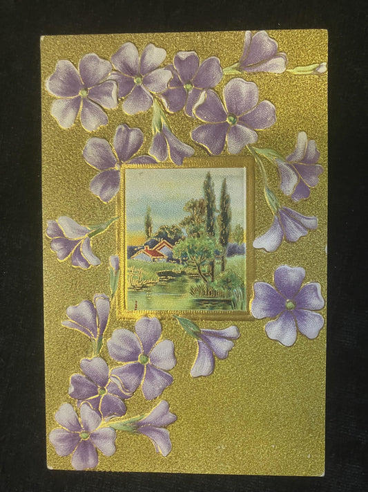 Landscape Floral Series No. 7 - Vintage Postcard