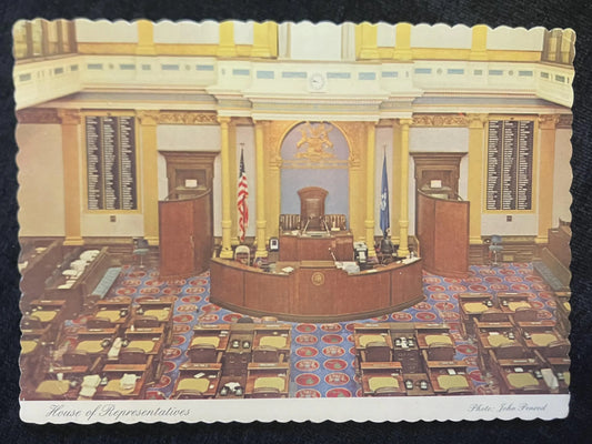 House of Representatives, Lansing, Michigan - Vintage Postcard
