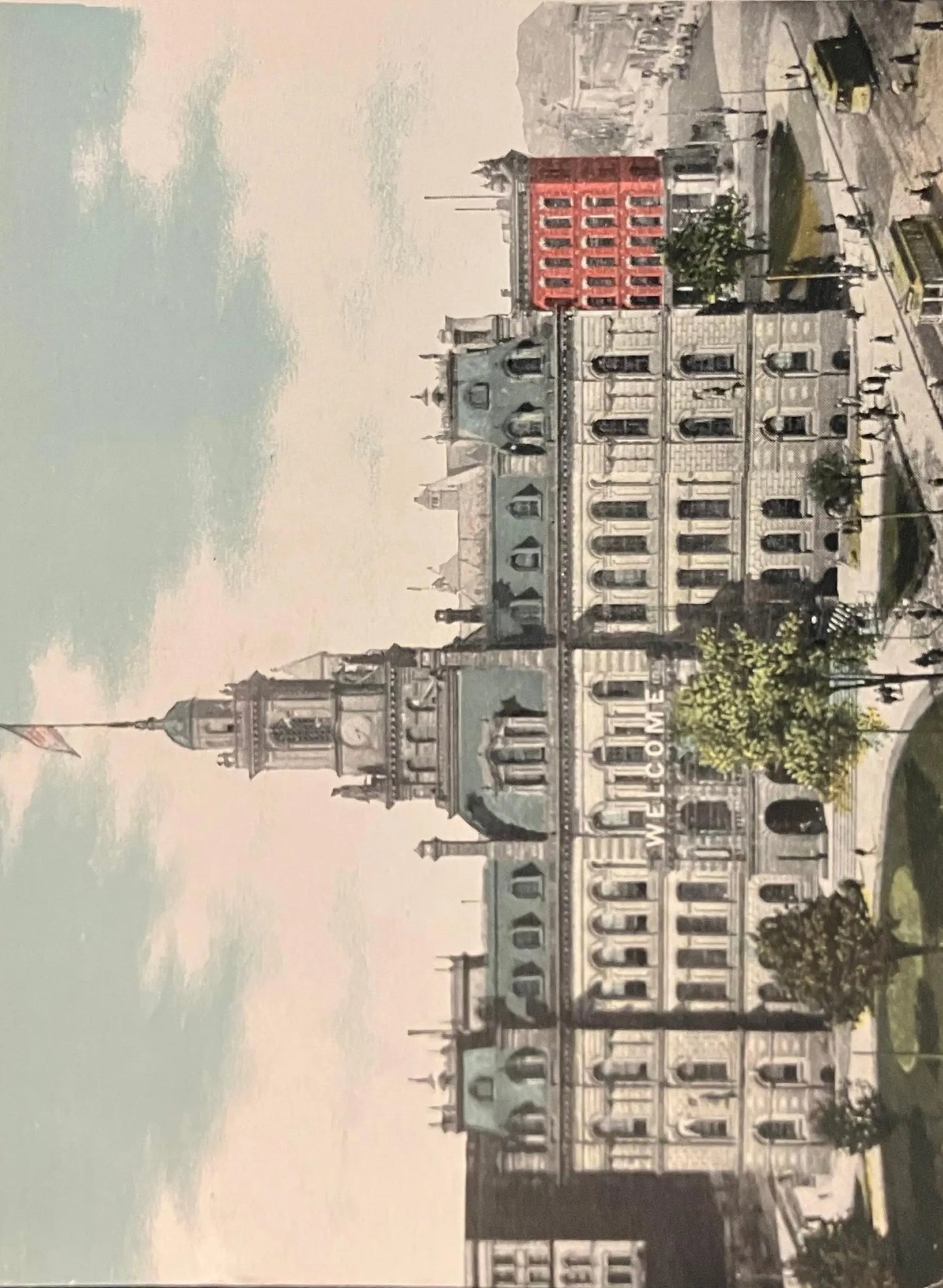 City Hall, Detroit, Michigan - Manufactured by Curt Teich & Co. - Pre 1906 Vintage Postcard