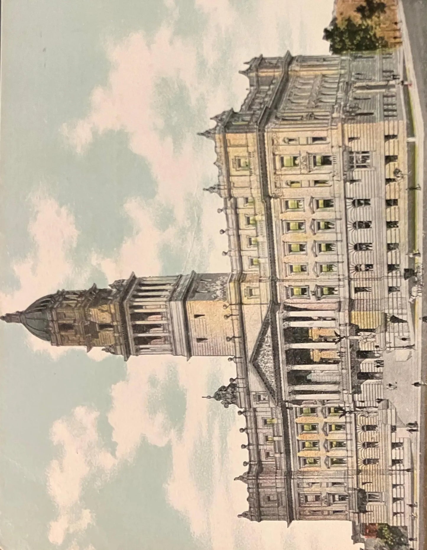 County Building, Detroit, Michigan - Manufactured by Curt Teich & Co. - Pre 1906 Vintage Postcard