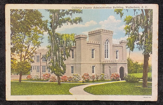 Colleton County Administration Building, Walterboro, South Carolina - Vintage Postcard