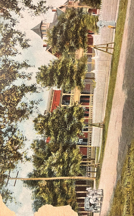 Leesburg, Florida Lakeview Hotel - Vintage Hotel Postcard
