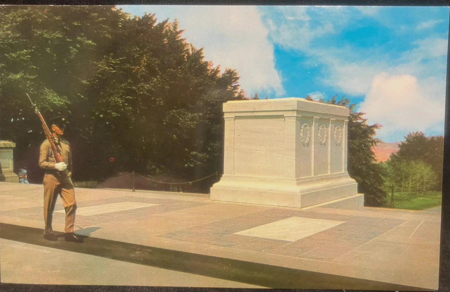 Tomb of the Unknown Soldiers, Arlington National Cemetery, Arlington, Virginia - Vintage Cemetery Postcard