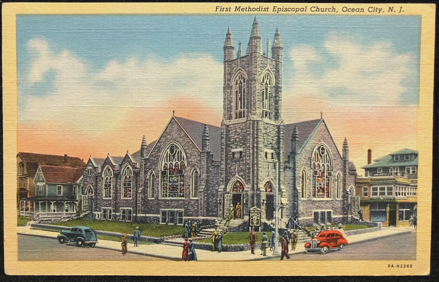 First Methodist Episcopal Church, Ocean City, New Jersey - Vintage Church Postcard
