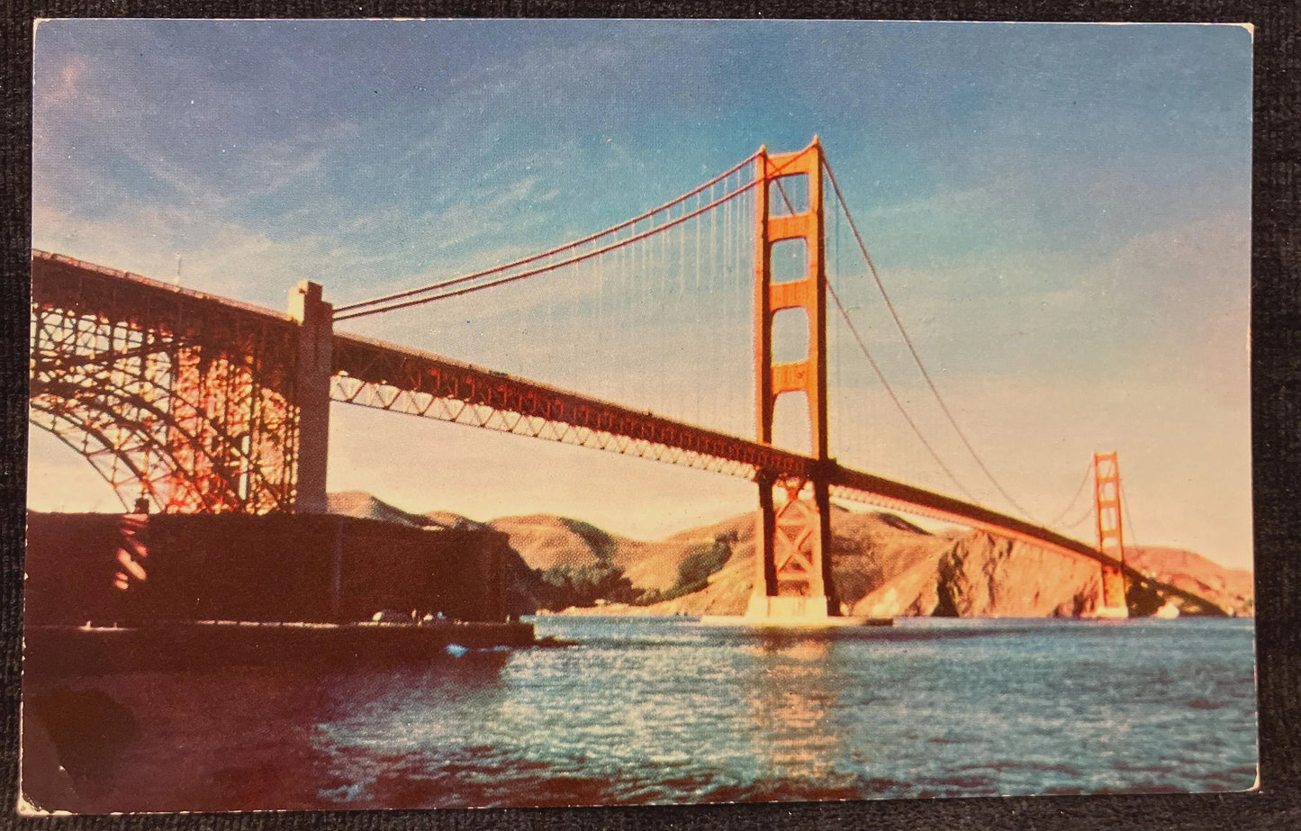 Golden Gate Bridge, San Francisco, California - Vintage 1940s Bridge Postcard
