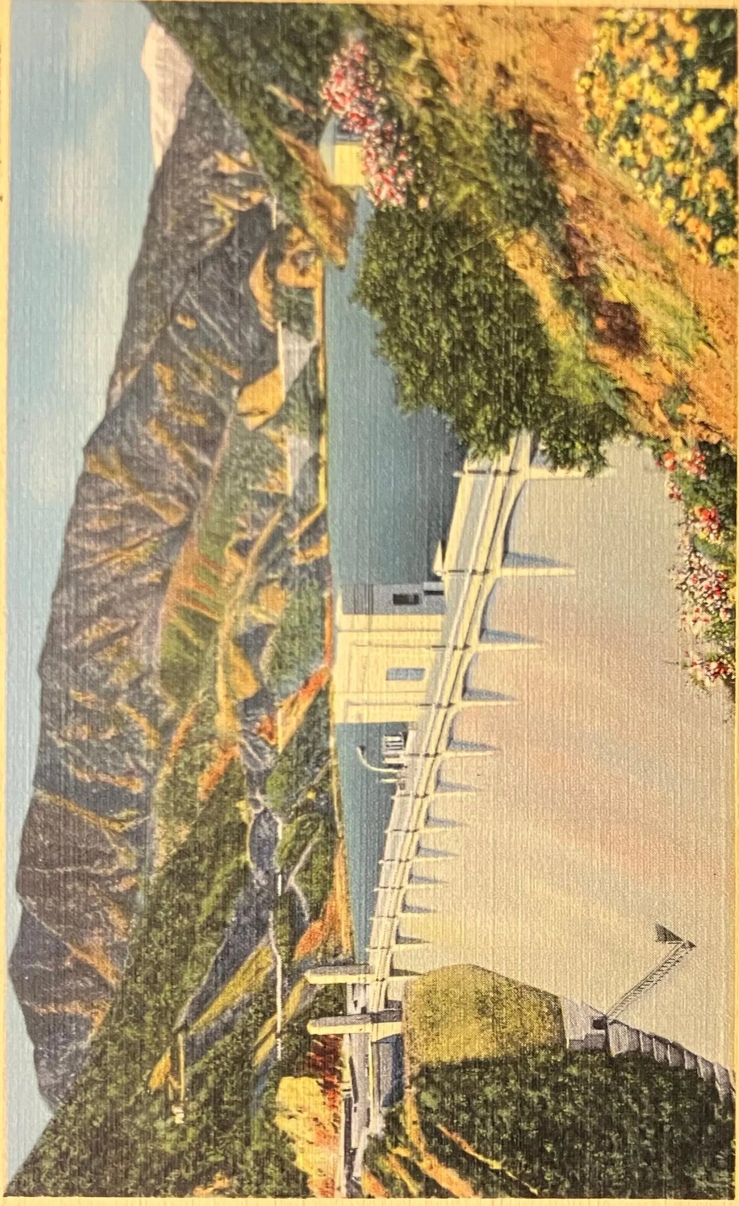 The Morris San Gabriel Dam, San Gabriel River Canyon, California - Vintage Postcard