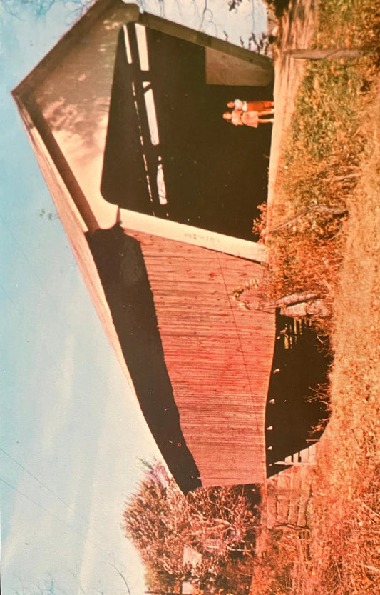 Hizey Covered Bridge - Fairfield County, Ohio - Photo by Alice Dillon - Vintage Covered Bridge Postcard