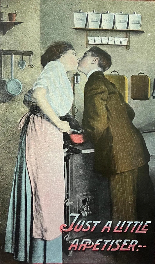 Just a Little Appetiser - Vintage Postcard