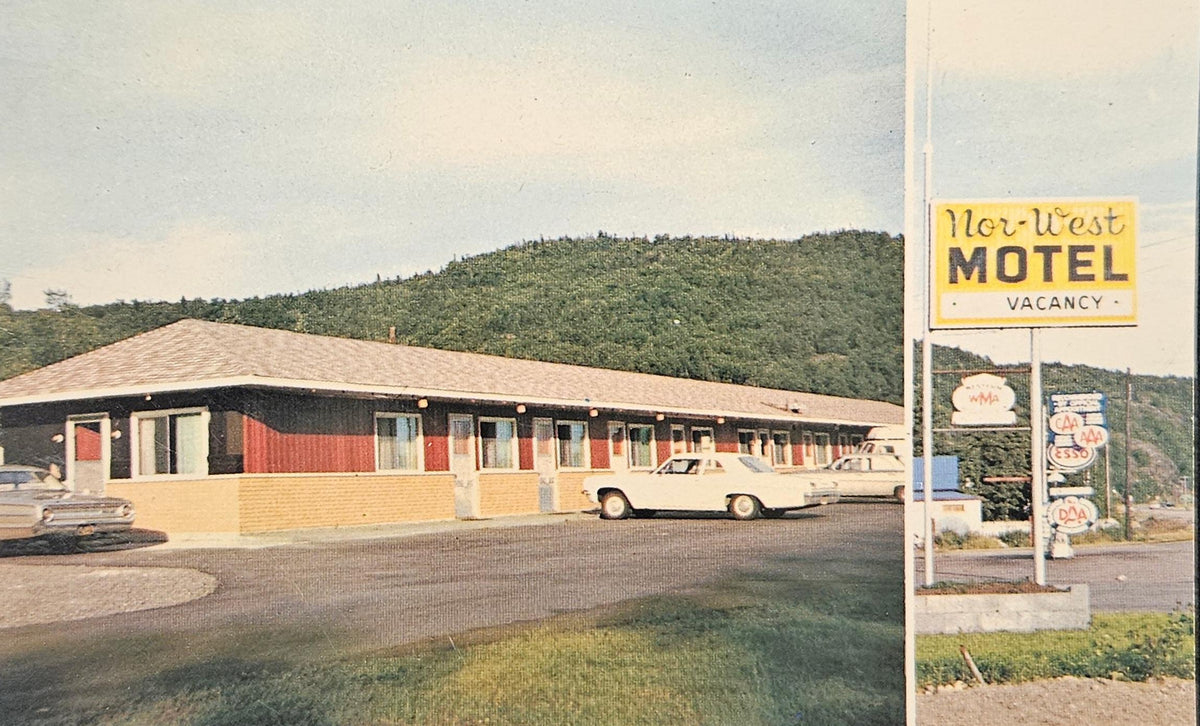 1950s Nor-West Motel And Restaurant Highway 17 Schrieber, Ontario, Canada - Vintage International Po