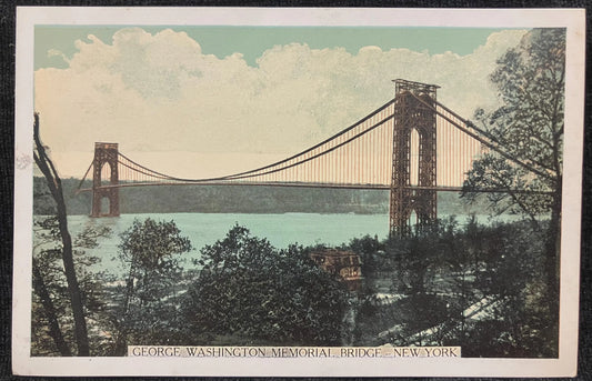 George Washington Bridge - New York - Vintage Postcard
