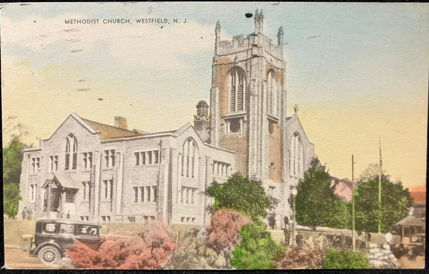 Methodist Church, Westfield, New Jersey - Vintage Church Postcard