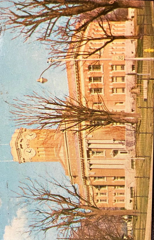 Jackson County Courthouse - Brownstown, Indiana - Photo: Comingore - Vintage Court House Postcard