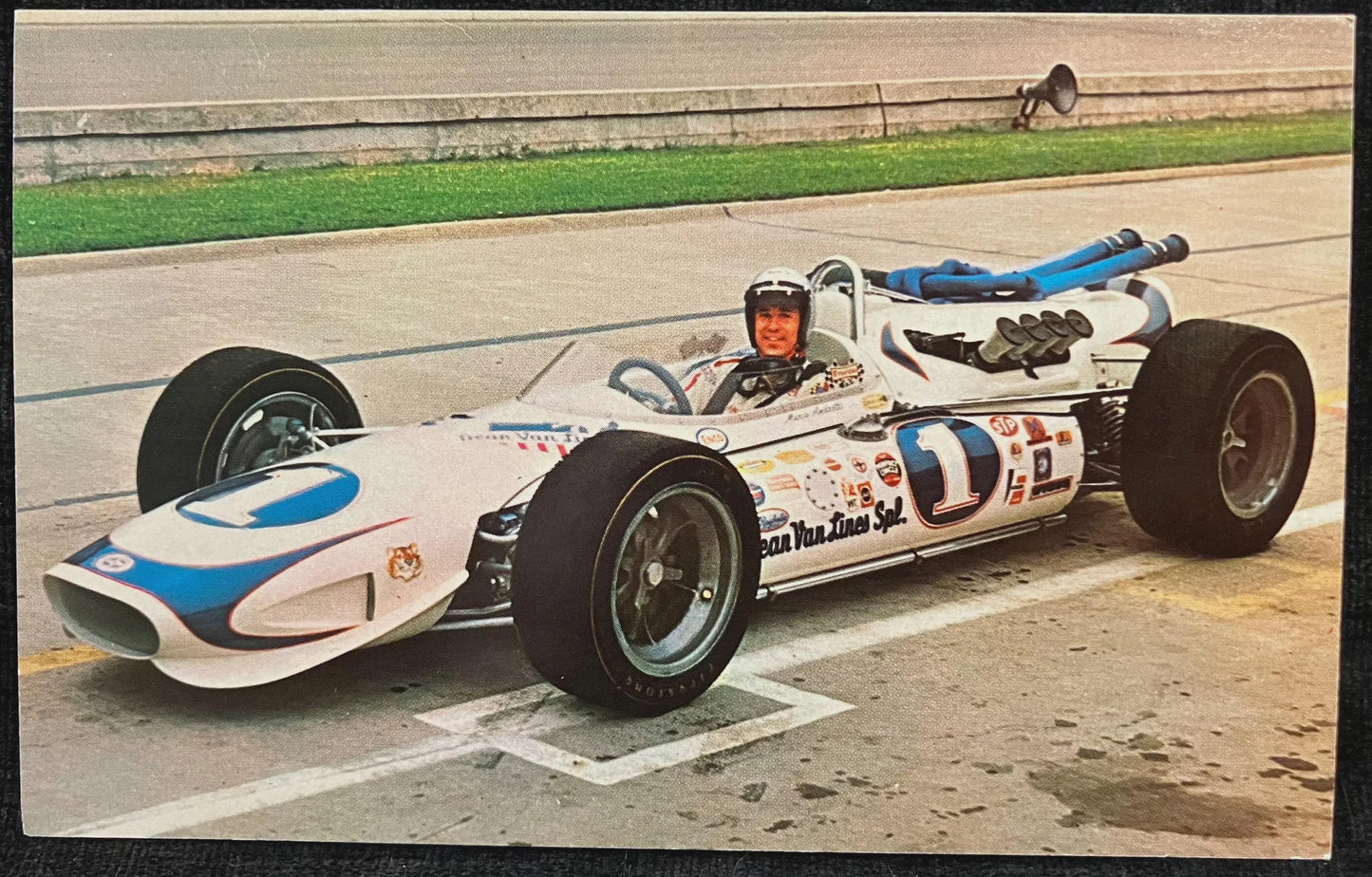 Mario Andretti - Indianapolis Motor Speedway - Indianapolis, Indiana - Vintage Racecar Postcard