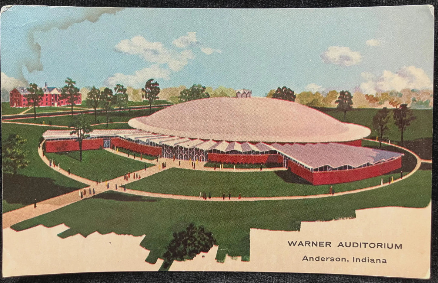 Warner Auditorium, Anderson, Indiana - Vintage Postcard