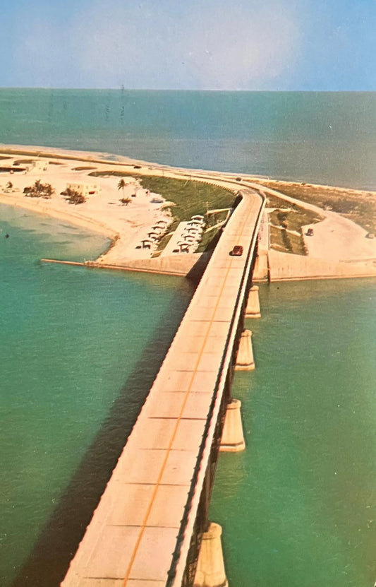 Bahia Honda Bridge on the Overseas Highway to Key West, Florida  - Photo by Valence Color Studios - Vintage Bridge Postcard