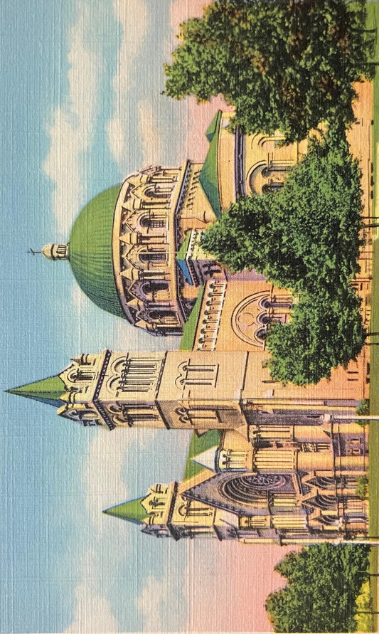 St. Louis Cathedral, Lindell Blvd. and Newstead Ave. St. Louis, Missouri - Visitors Ever Welcome - Vintage Church Postcard