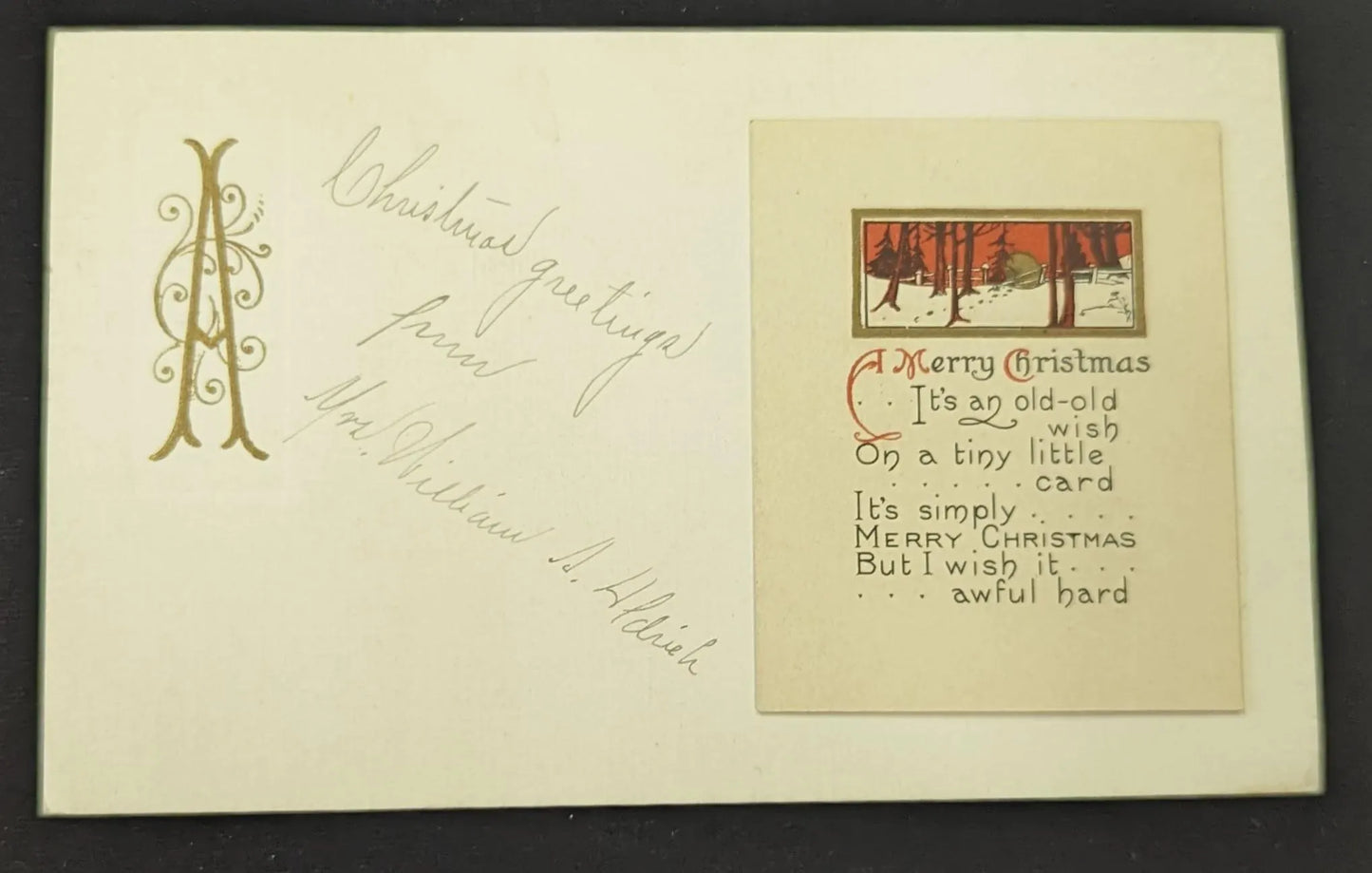 Merry Christmas - Vintage Christmas Postcard