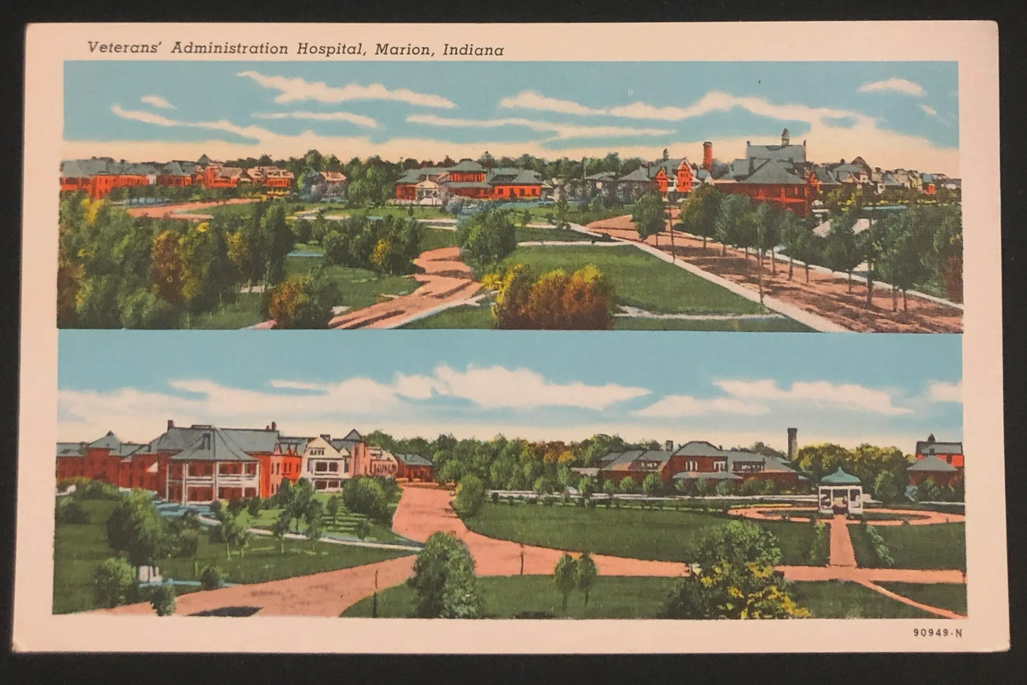 Veteran's Administration Hospital, Marion, Indiana - Vintage Postcard