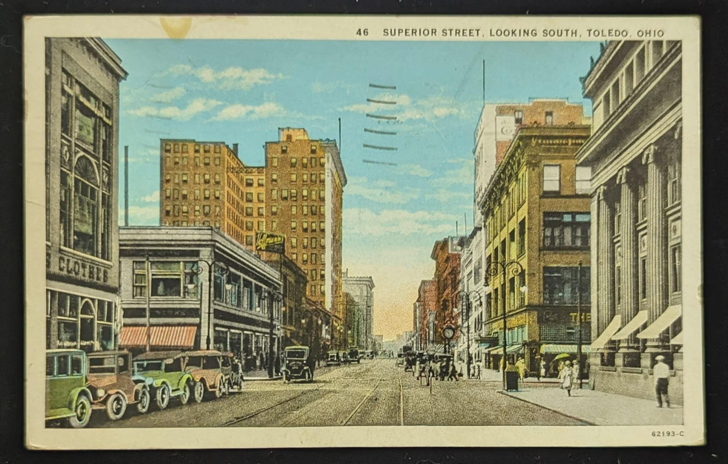 Superior Street, Looking South, Toledo, Ohio - Vintage Postcard