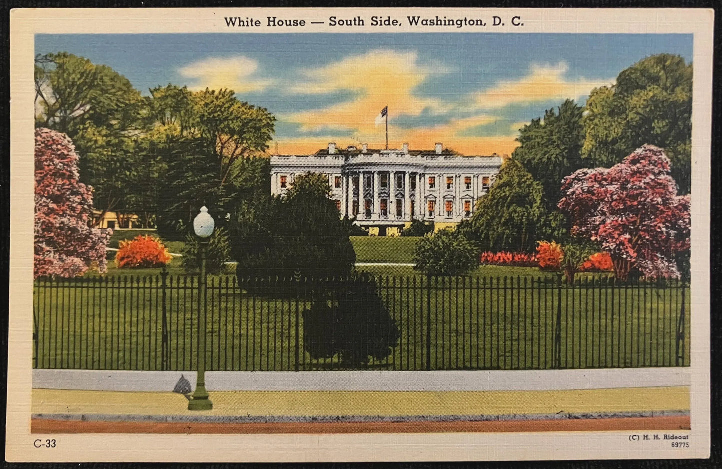 White House - South Side, Washington D.C., Maryland - Vintage White House Postcard