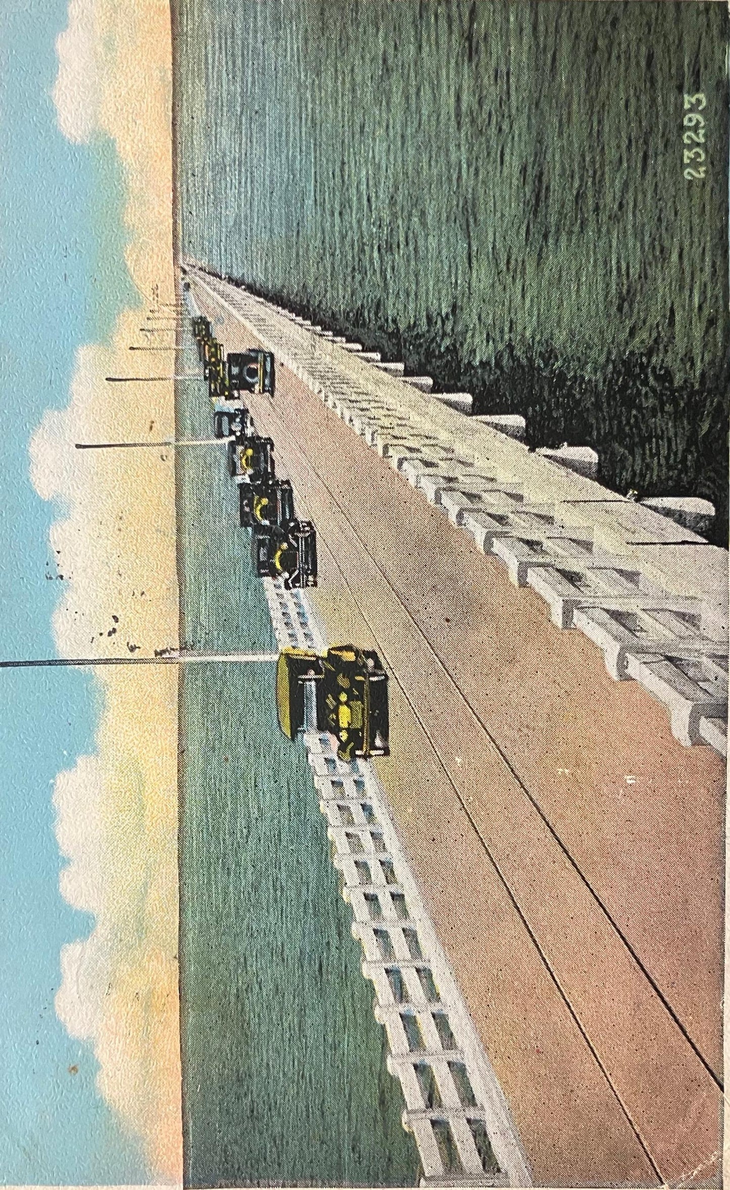 Gandy Bridge Between Tampa and St. Petersburg, Florida - “The Sunshine City.” - Vintage 1920s Bridge Postcard