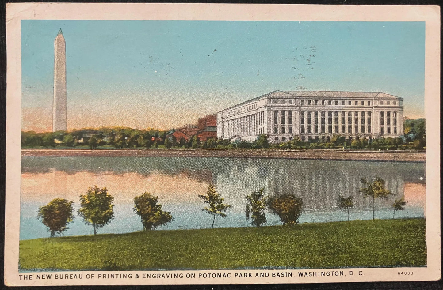 The New Bureau of Printing & Engraving on Potomac Park and Basin, Washington, D. C., Maryland - Vintage Postcard