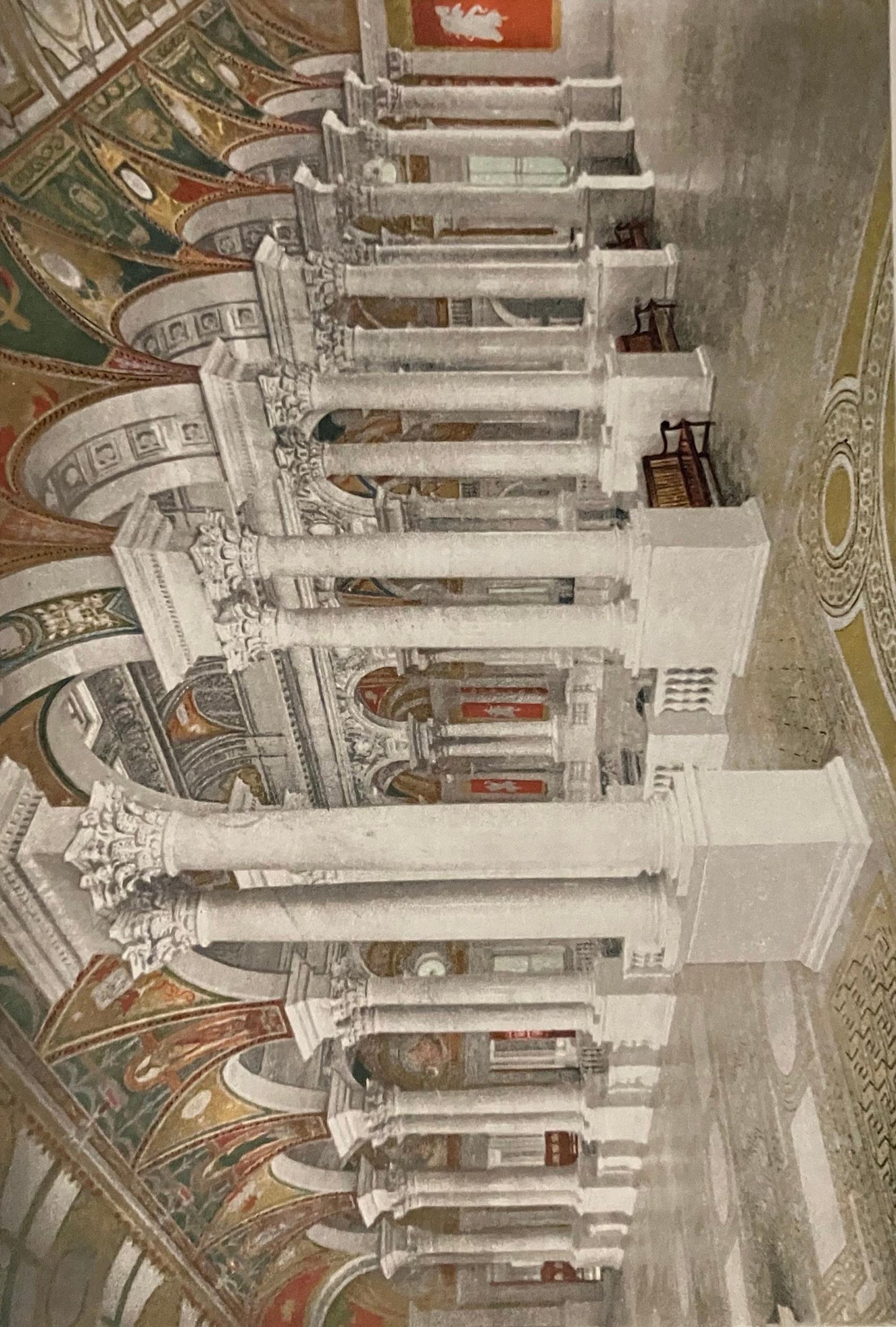 Second Floor Central Stair Hall Library of Congress, Washington, D. C. - Copyright 1900 by Detroit Photographic Co. - Vintage Postcard