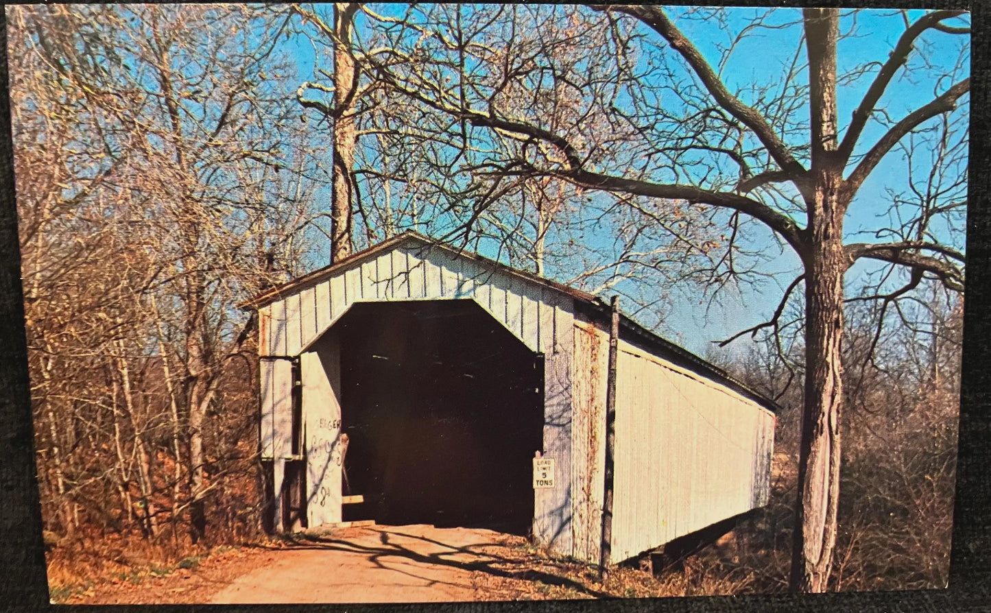 Cade’s Mill Bridge - Fountain County, Indiana - Covered Bridge Postcard