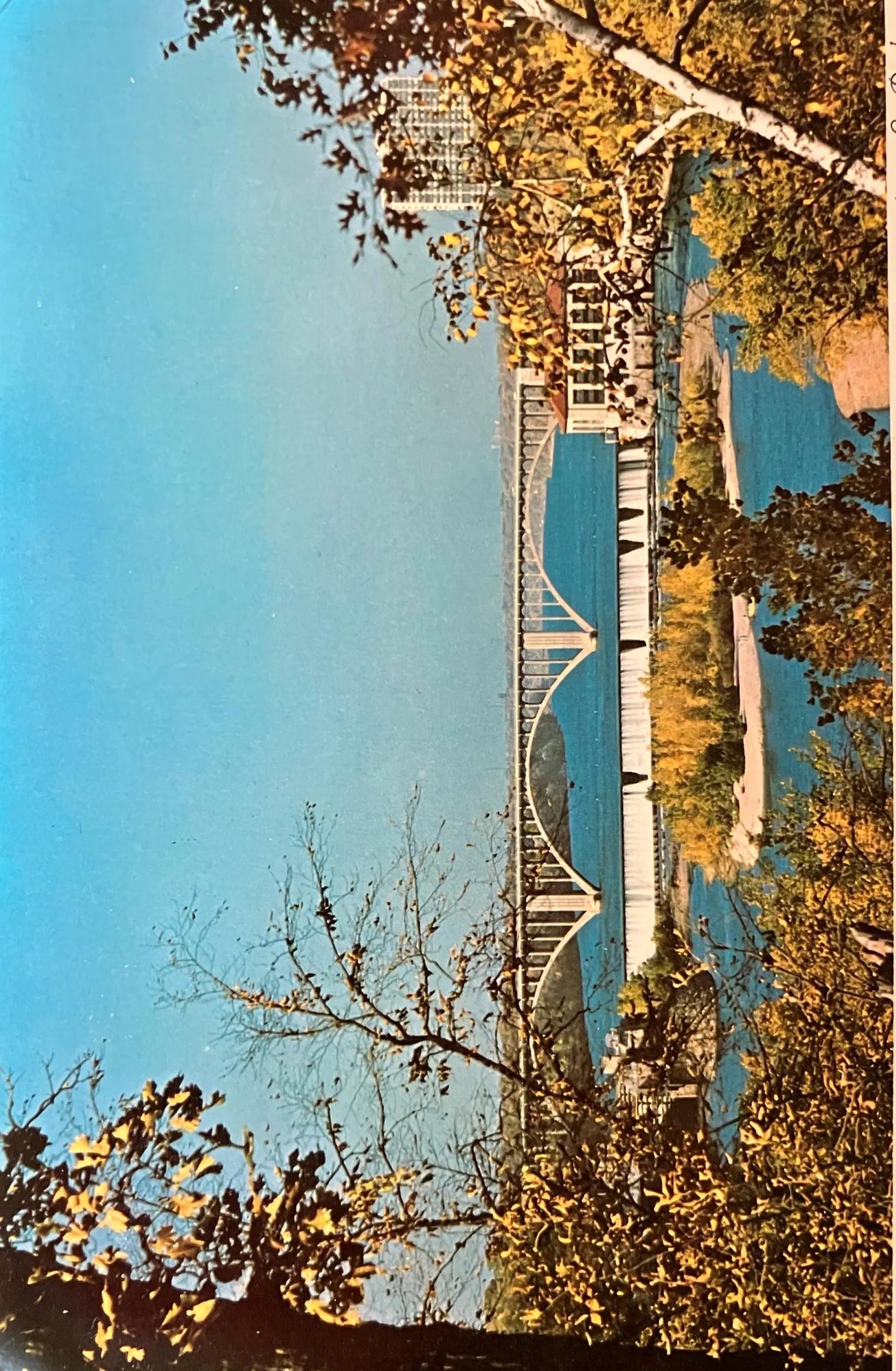 Ford Dam and Bridge - Minneapolis - St. Paul - Minnesota - Vintage Bridge Postcard